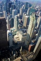 Naklejki Chicago panorama da Hancock Tower