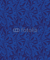 Obrazy i plakaty Blue floral seamless pattern
