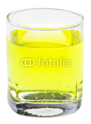 glass of yellow carbonated water with vitamin C