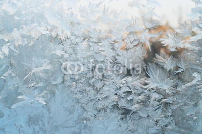 Frozen window, Christmas background