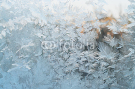 Fototapety Frozen window, Christmas background