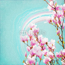 Naklejki Shabby Chic Background with magnolia