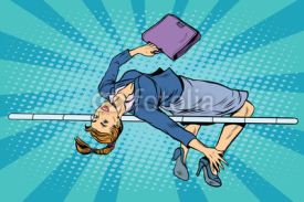 Naklejki businesswoman high jump