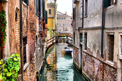 Quaint canal in historic Venice (with HDR processing)
