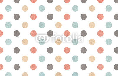 Watercolor gray, pink, beige and blue polka dot background.