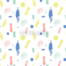 Naklejki Colorful spot seamless pattern