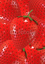 Naklejki fresh red strawberry  - healthy food -