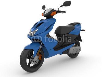 Modern blue scooter
