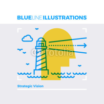 Strategic Vision Blue Line Illustration.