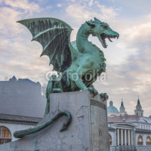 Obrazy i plakaty Zmajski most (Dragon bridge), Ljubljana, Slovenia, Europe