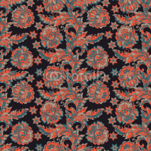 Naklejki cute little flowers fabric pattern. floral seamless vector illustration