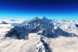 Naklejki Majestic snow covered mountains background
