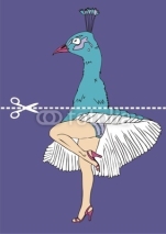 Naklejki Marilyn Monroe legs and peacock head
