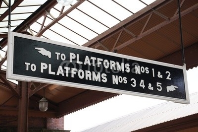 Platforms sign, Moor Street Railway Station, Birmingham