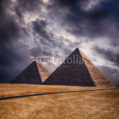 Giza pyramids in Cairo Egypt