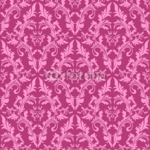 Naklejki Seamless damask floral Pattern in shades of pink