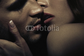 Naklejki Photo of sensual kissing couple
