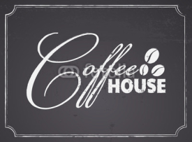 Obrazy i plakaty Chalkboard Coffee House Design