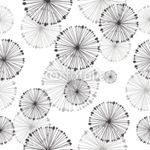 Naklejki seamless pattern of dandelion