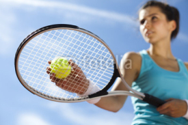 Naklejki Girl Playing Tennis 