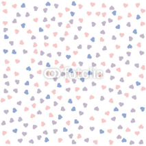 Heart seamless pattern. Vector illustration. Rose quartz and serenity colors.