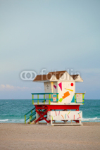 Naklejki Miami Beach Florida, Art deco lifeguard house