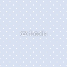 Fototapety Vector seamless pattern with white polka dots on blue background