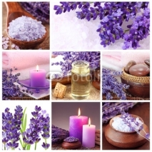 Naklejki Lavender spa collage