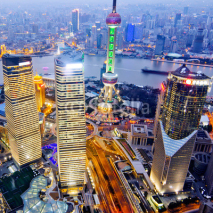 Obrazy i plakaty night view of China shanghai
