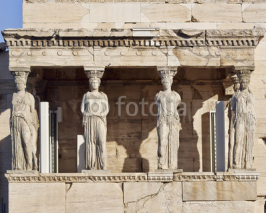 Fototapety Caryatids ancient statues, erechteion temple, Athens Greece