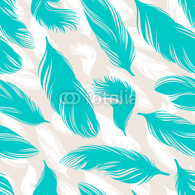 turquoise feathers