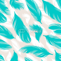 Fototapety turquoise feathers