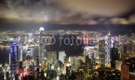 Naklejki Hong Kong night view