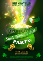 Vector St. Patrick s Day poster design templat