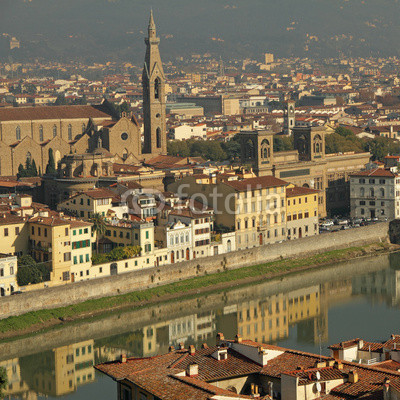 Landscape with Basilica di Santa Croce and National Library