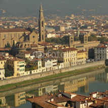 Obrazy i plakaty Landscape with Basilica di Santa Croce and National Library
