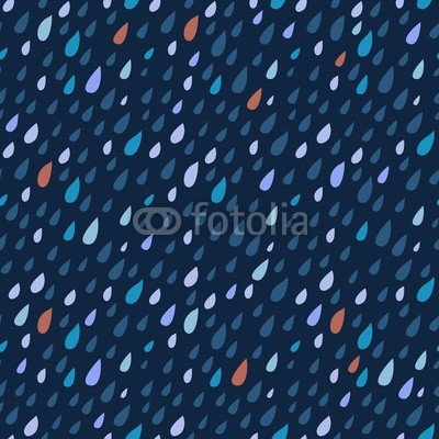 Cute Blue Rain Pattern