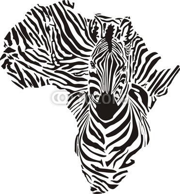 Africa in a zebra  camouflage