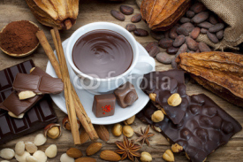 Naklejki still life of chocolate cup