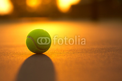 Tennis Ball at Sunset