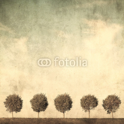 grunge image of trees