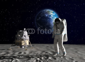 Naklejki Astronaut on the Moon