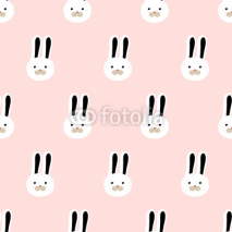 Fototapety seamless cute bunny pattern
