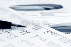 Naklejki Financial graphs and charts analysis