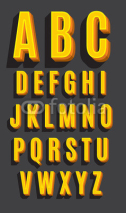 Vector retro type font. Vintage alphabet