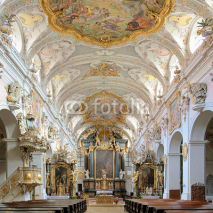 Naklejki Interior of St. Emmeram's Basilica in Regensburg, Germany