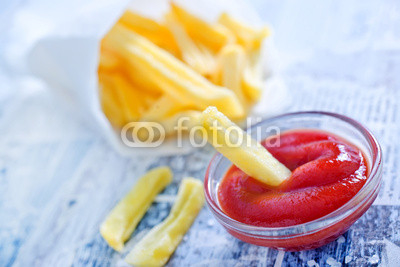 potato with ketchup