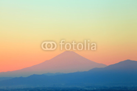 Fototapety Mountain Fuji sunset