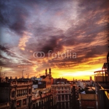 Naklejki Barcelona sunset