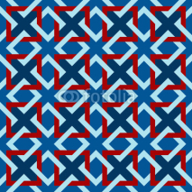 Obrazy i plakaty Geometric Square Seamless Pattern. Decorative background.